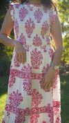 Wild Petal Midi Dress - Pink