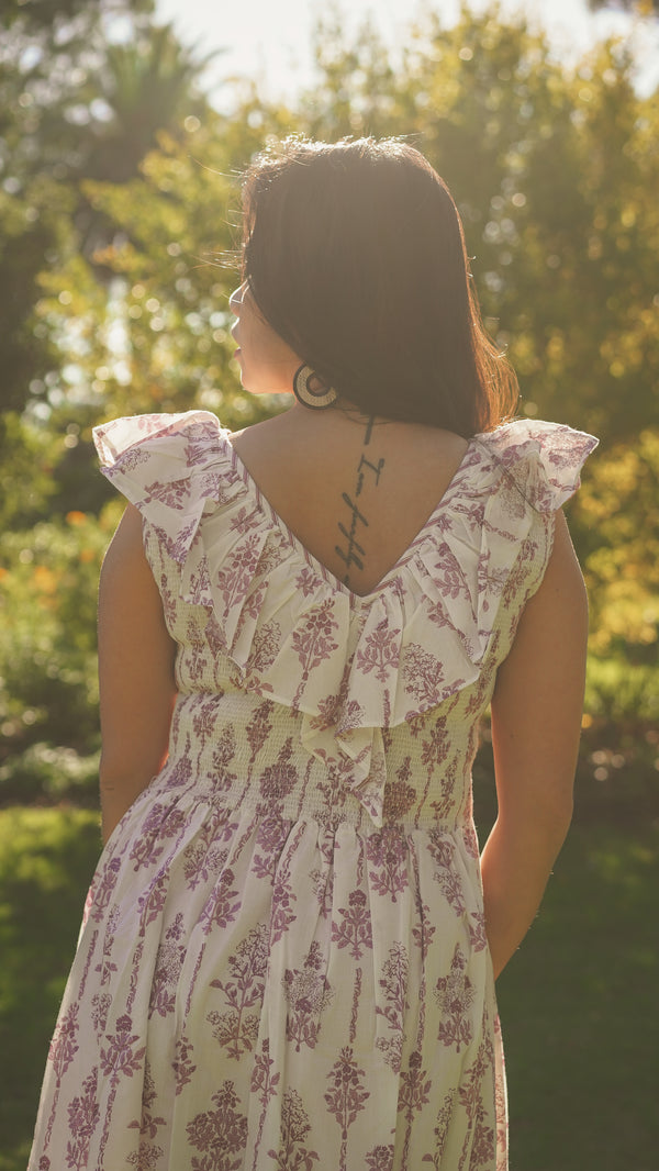 Wild Petal Midi Dress - Pink