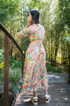 Floral Maxi Dress - Mustard