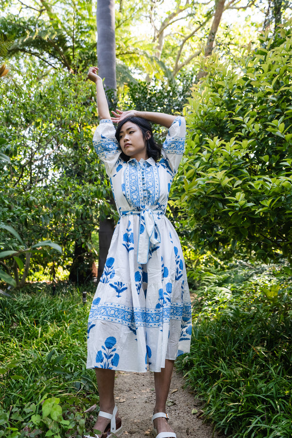 Bloom Midi Dress - White