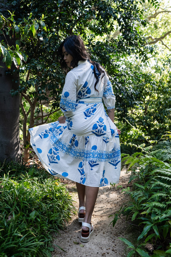 Bloom Midi Dress - White