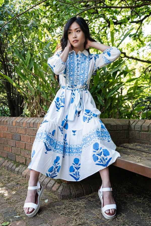Bloom Midi Dress - White
