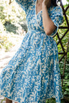 Tulip Midi Dress - Blue
