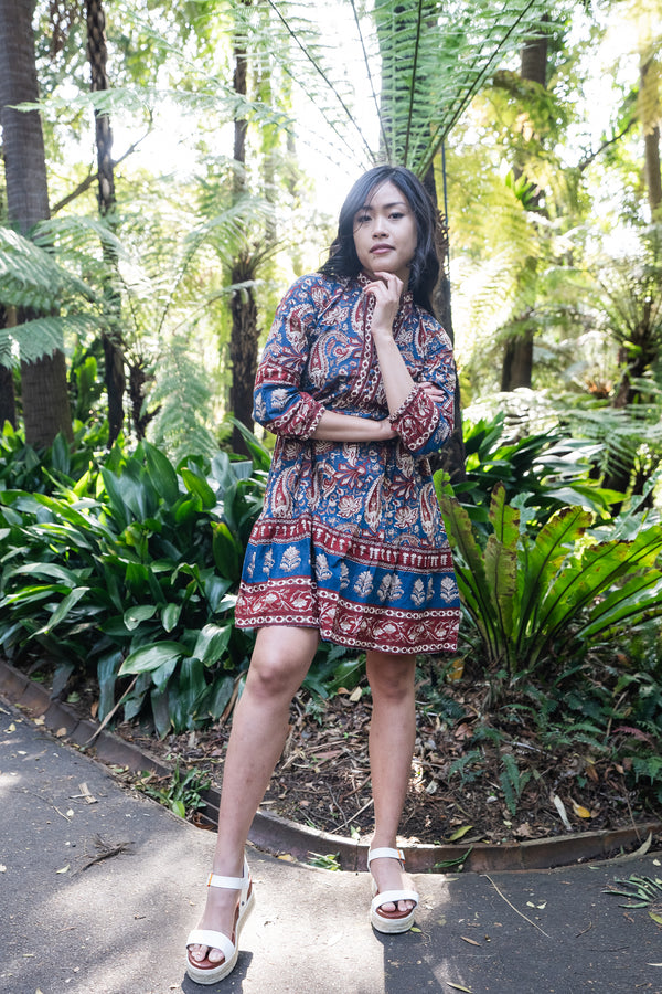 Paradise Mini Dress - Blue