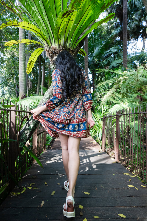 Paradise Mini Dress - Blue