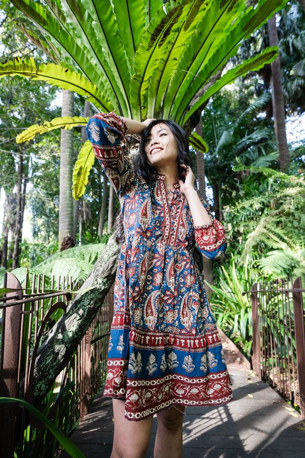 Paradise Mini Dress - Blue