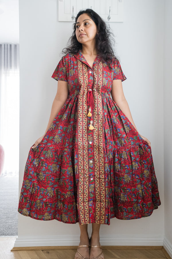 Cherry Blossom Printed Midi