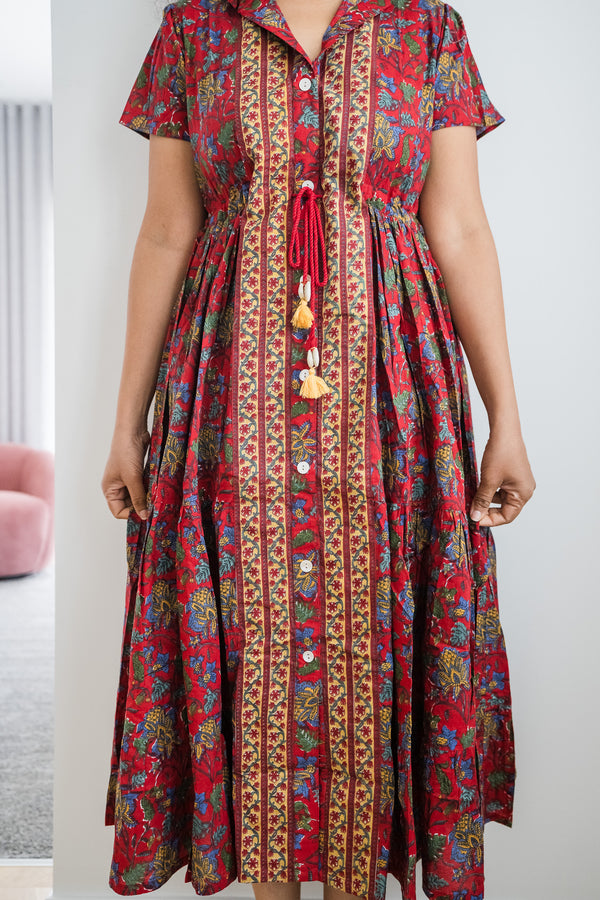 Cherry Blossom Printed Midi