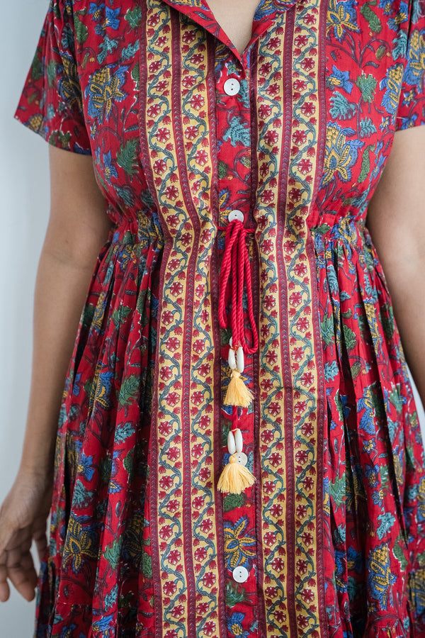 Cherry Blossom Printed Midi