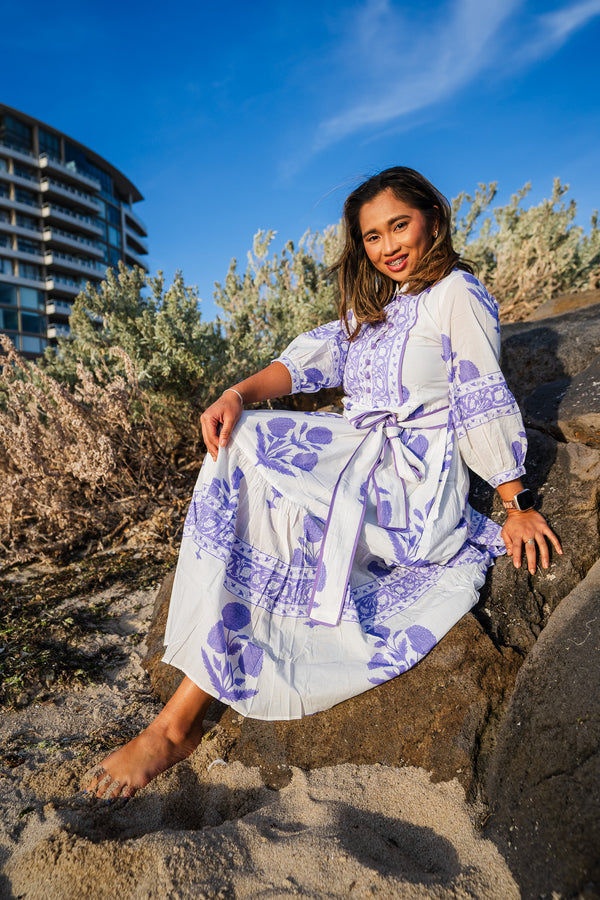 Bloom Midi Dress - Lavender