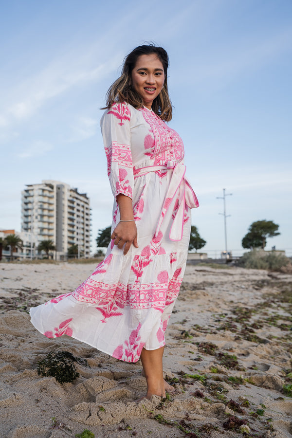 Bloom Midi Dress - Pink