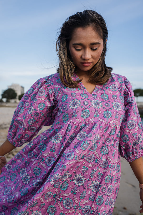 Clover Printed Midi Dress