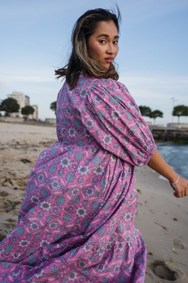 Clover Printed Midi Dress