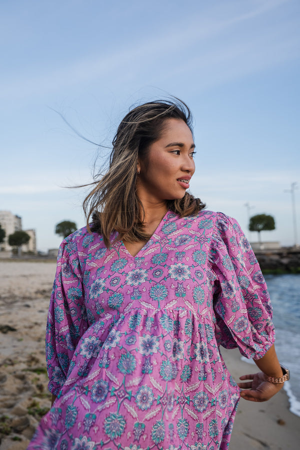 Clover Printed Midi Dress