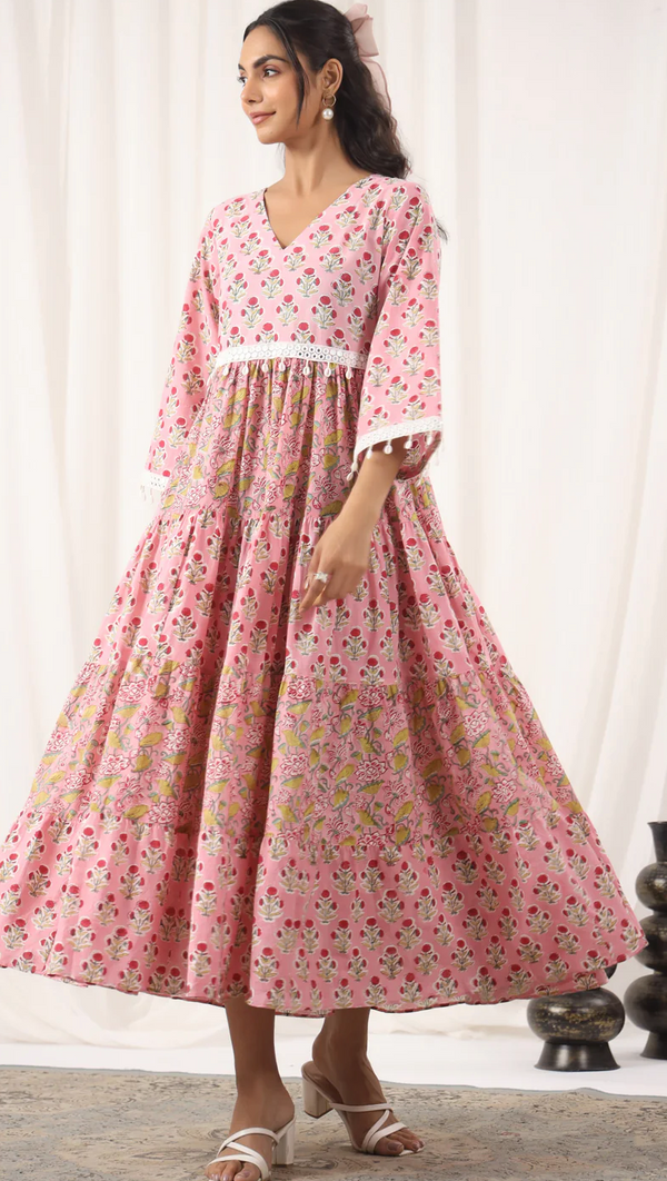 Rosebud Printed Midi Dress