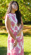 Wild Petal Midi Dress - Pink