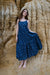 Flamingo Printed Dress - Blue