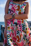 Floral Pink Midi Dress