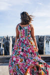 Floral Pink Midi Dress