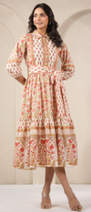 Bloom Midi Dress - Peach