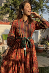 Bloom Midi Dress - Red