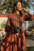 Bloom Midi Dress - Red